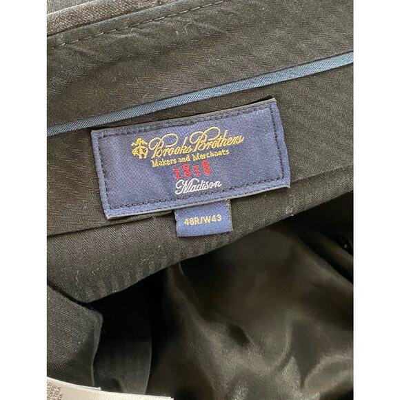Brooks Brothers 1818 Madison Pleated/Cuffed Wool Dress Pants, Slacks. 43X29. - Picture 8 of 10